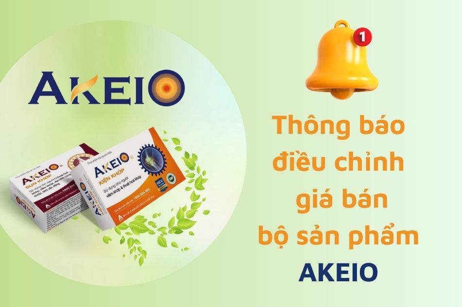 Thông báo điều chỉnh giá sản phẩm AKEIO